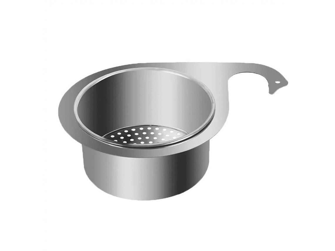 Escorredor / Coador De Pia, 21x5,8 Cm, Aço Inoxidável, Prata, Para Ralo De Cozinha, Retém Restos De Comida