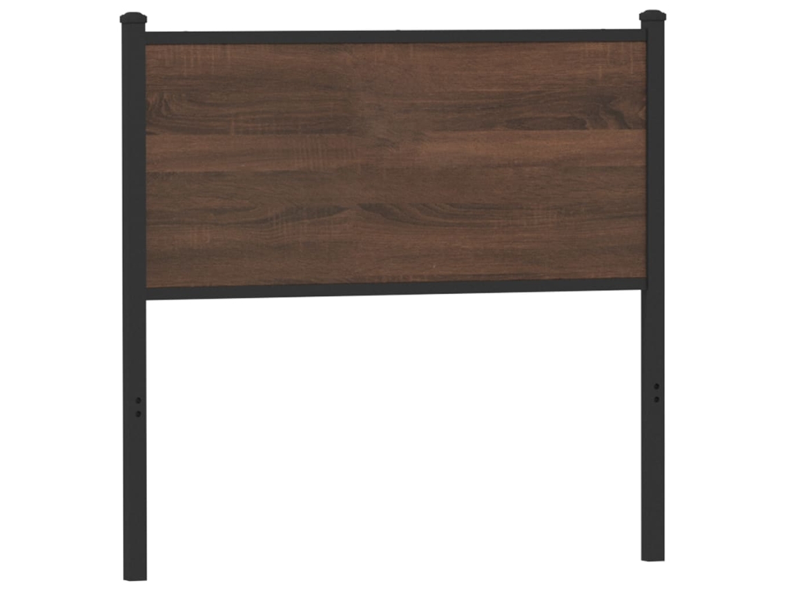 Cabecero de 80 cm, derivados de madera/acero, roble marrón