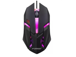 Raton Forev Fv 136 Gaming Iluminado Con Cable Gaming Rgb, Envío 24h, Negro