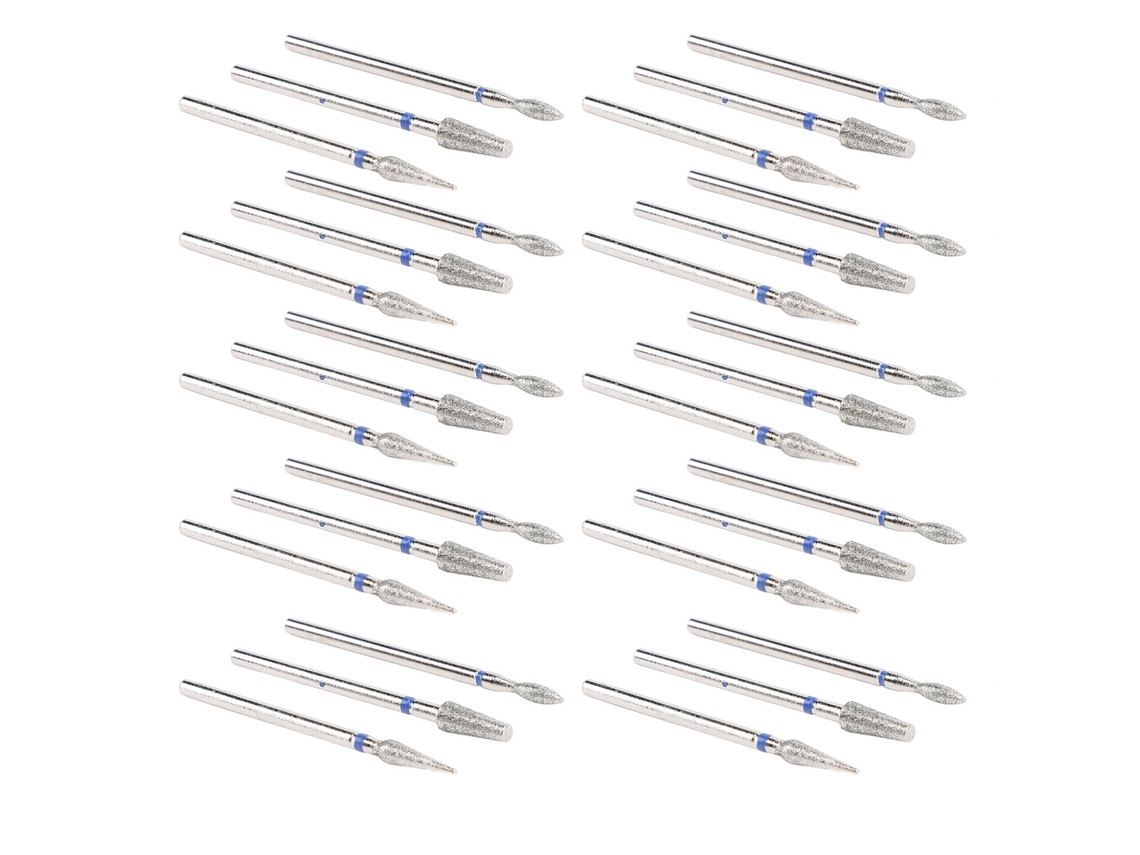 30pcs Brocas De Lixadeira De Unhas Embaladas Individualmente Aço Inoxidável Para Manicure E Remoção De Cutículas