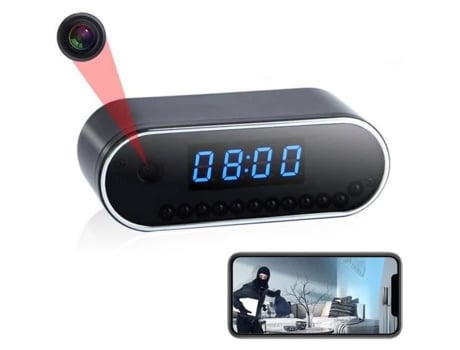 Câmera espiã oculta com despertador Câmera espiã sem fio 1080P HD com detecção de movimento e para La783 CHANGM