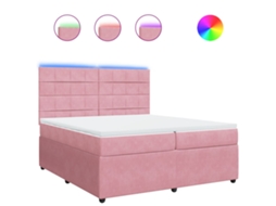 Box Spring Bed, Box Spring Beds Vidaxl Cor-de-rosa Veludo (200 X 200 Cm)
