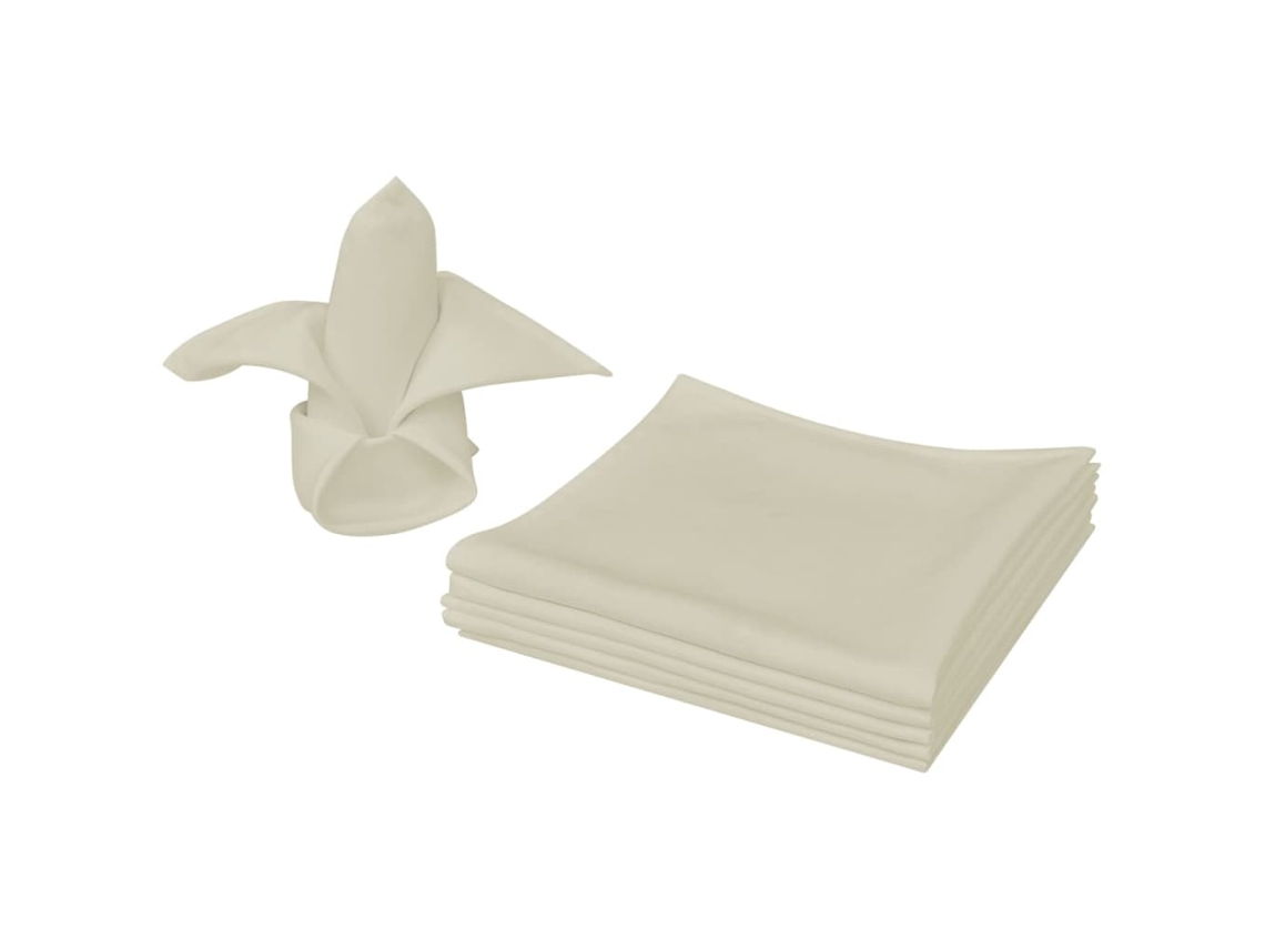 Vidaxl Guardanapos De Jantar 10 Pcs 50x50 Cm Creme