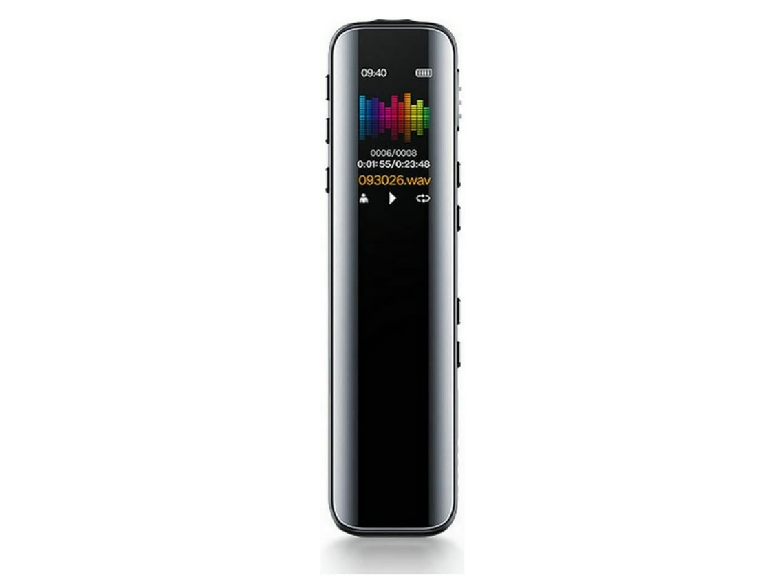 Gravador De 8 Gb Mini Caneta De Gravação Mp3 Leitor De Música Digital Ativado Por Voz Dictaphone Audio Yizhood (preto)