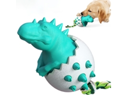 Brinquedo de borracha para cães LAXISCREED com ovo de dinossauro, durável e para limpeza dental