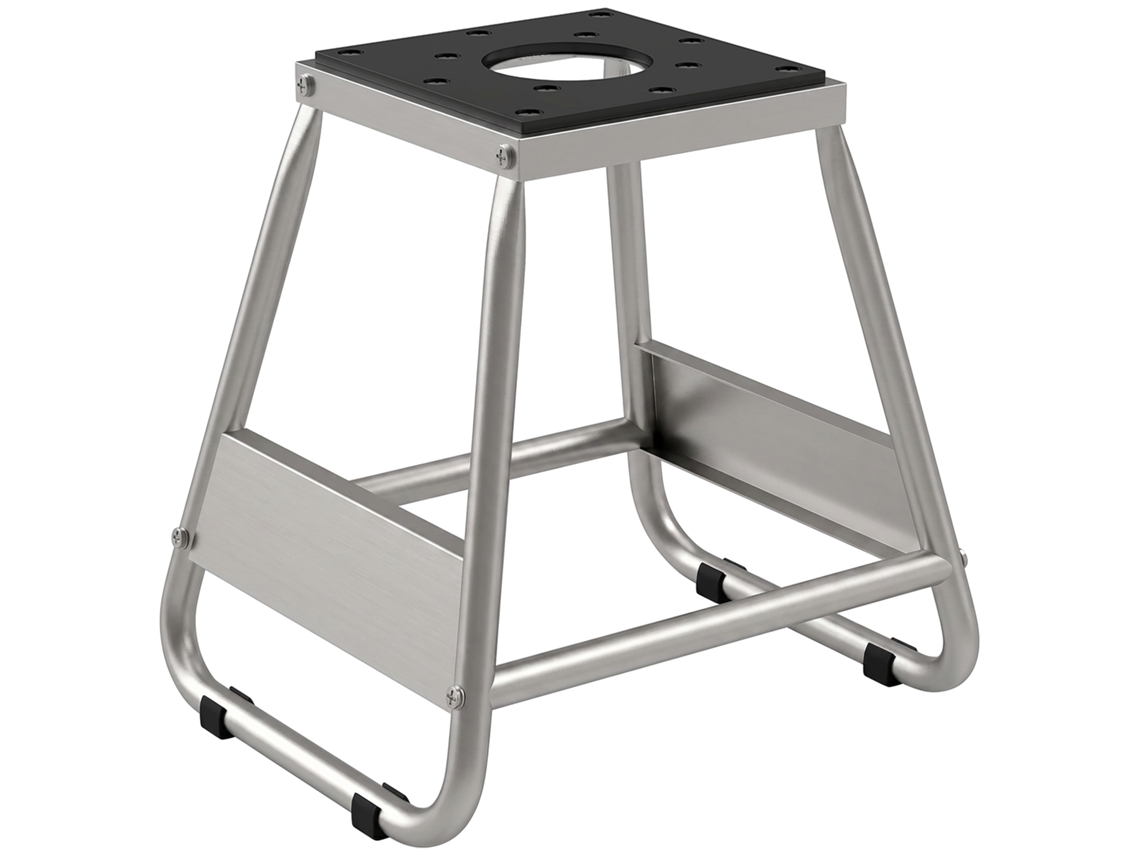 Suporte Para Motocicleta Elevador De De Aço Carga 500 Kg Com Plataforma Antiderrapante 36x40x40,5 Cm Cinza