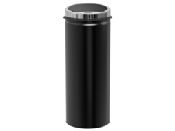 Balde Do Lixo Automático 50l Com Tampa De Fecho Suave E Silencioso Corpo Em Aço Inoxidável Preto