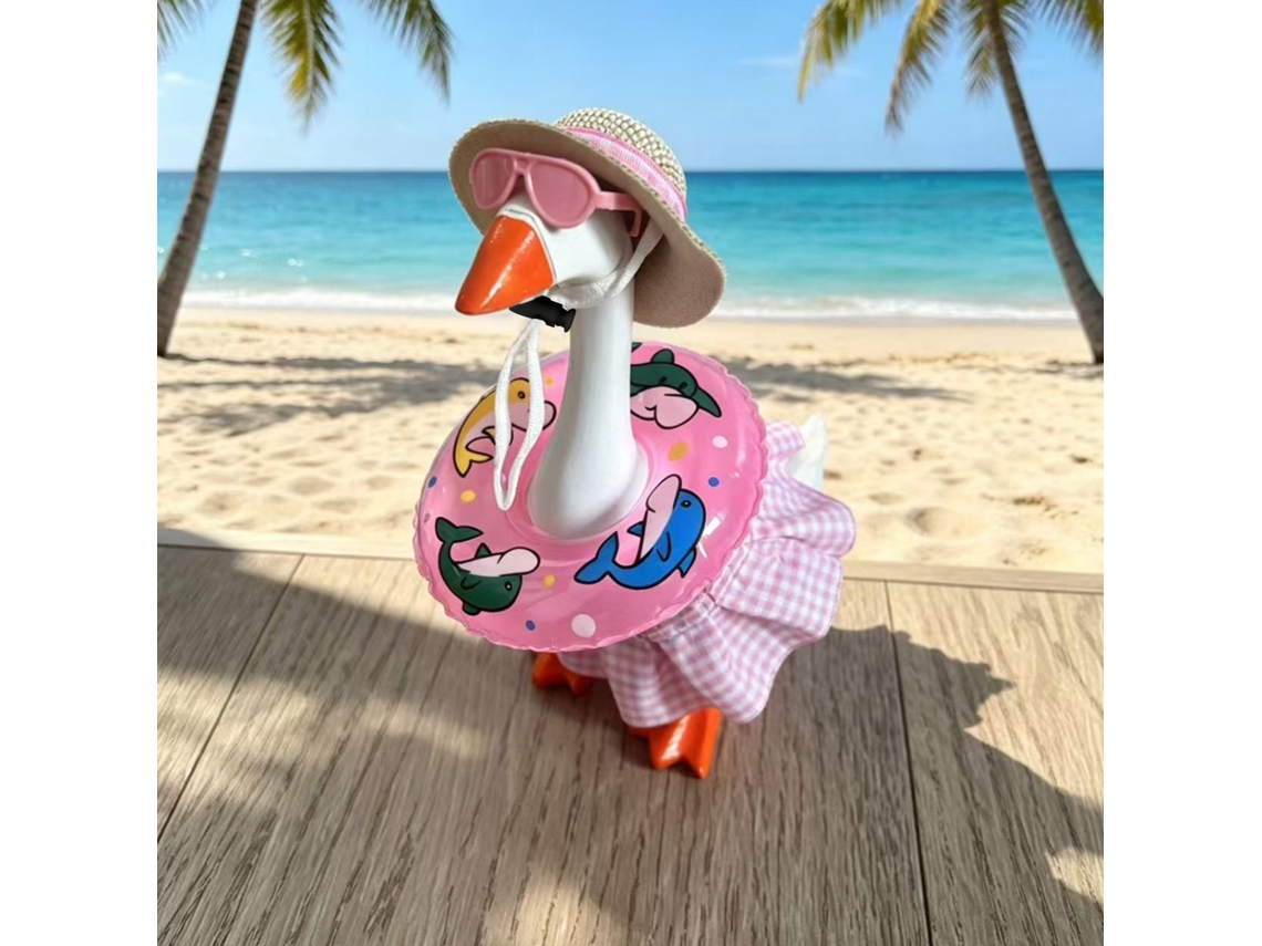 Laxiscreed - Conjunto De Verão Com Chapéu, Óculos, Saia E Boia Para Bebés, Estilo Praia De 7 Polegadas