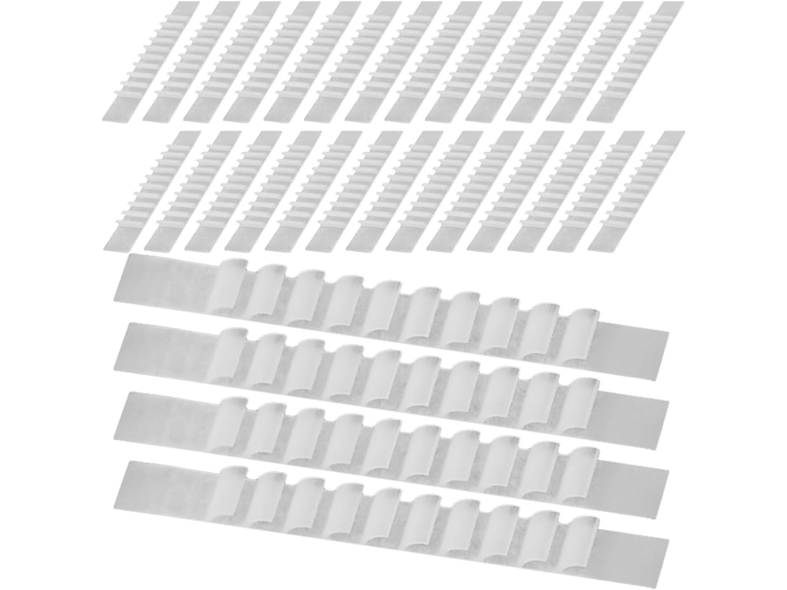 100 unidades de tiras de silicone antiderrapantes para armários, adesivos antiderrapantes para guarda-roupas, brancas.