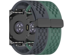 Pack 2X Bracelete Snapflow para Garmin Fenix 7 Pro Solar Cinzento e Verde ANTIIMPACTO!
