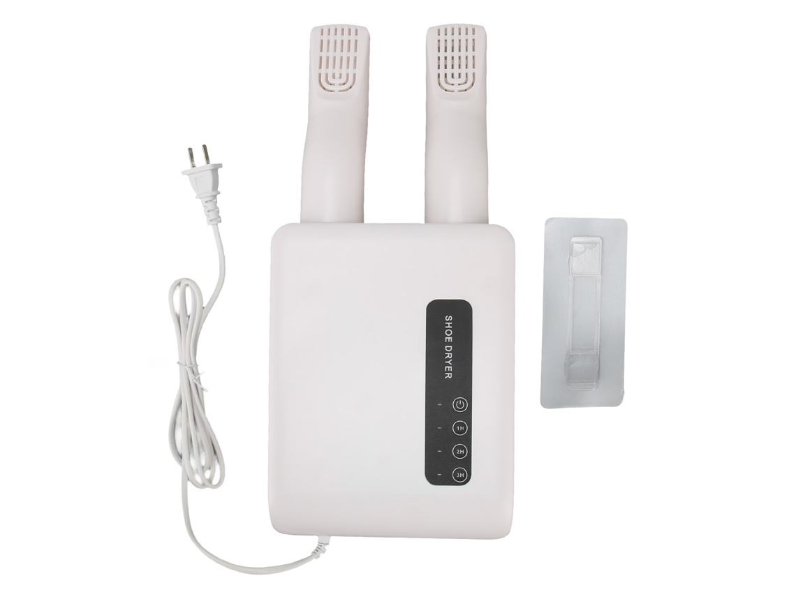 Secador de sapatos elétrico com ventilação quente, 3 temporizadores, montado na parede, silencioso, plugue branco, 110 V, EUA.