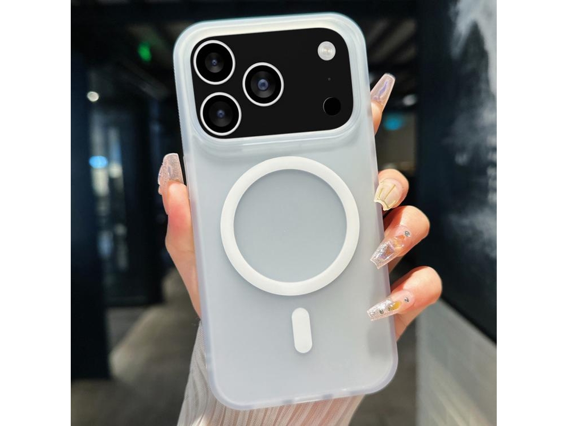 Capa Magsafe Transparente Em Tpu Híbrido Com Pc Para Iphone 17 Pro Max