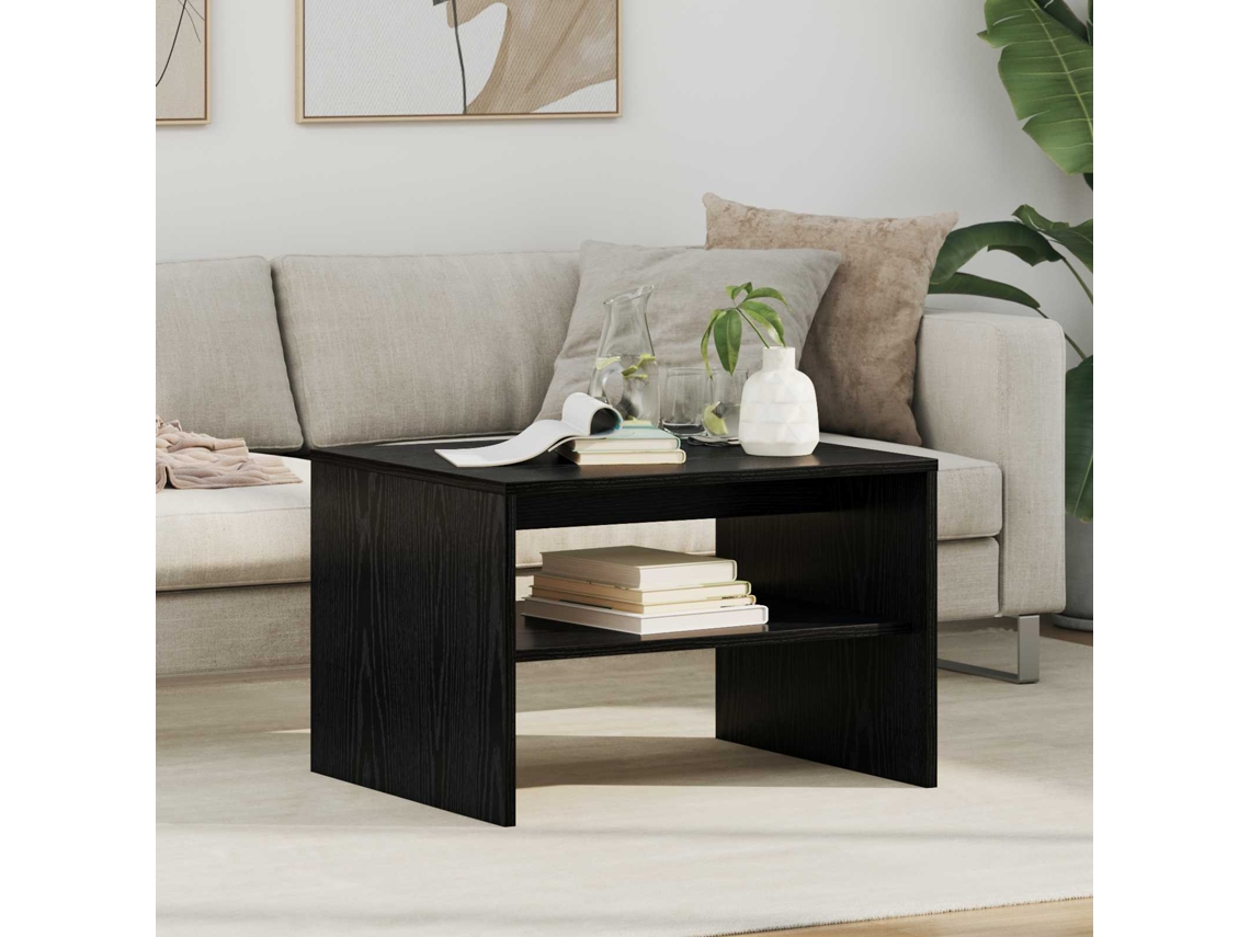 Vidaxl Mesa De Centro Carvalho Preto 60 X 50 X 40 Cm