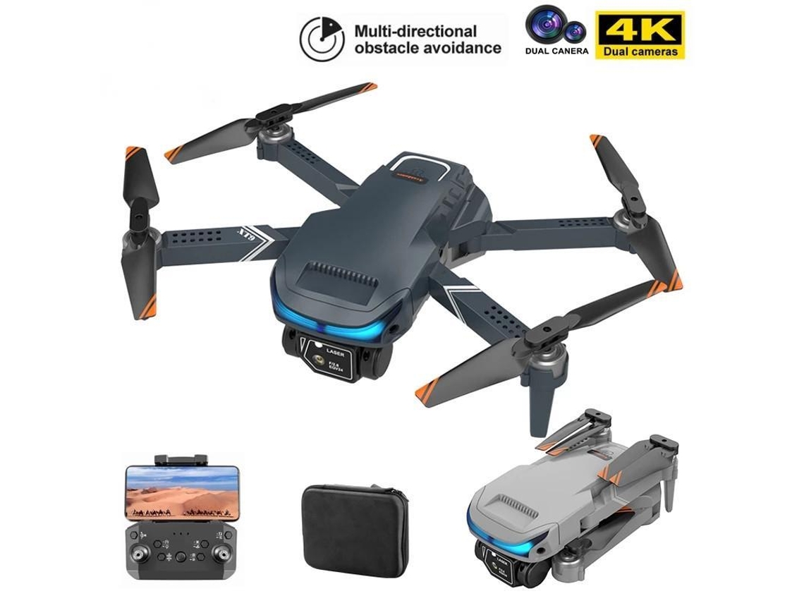 Xt9 Mini Drone Dobrável com Câmera 4K Hd 1 Bateria Duração Da Bateria: 15 Min Preto