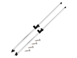 Vidaxl Mastros De Suporte Para Toldo Bimini 2 Pcs Alumínio