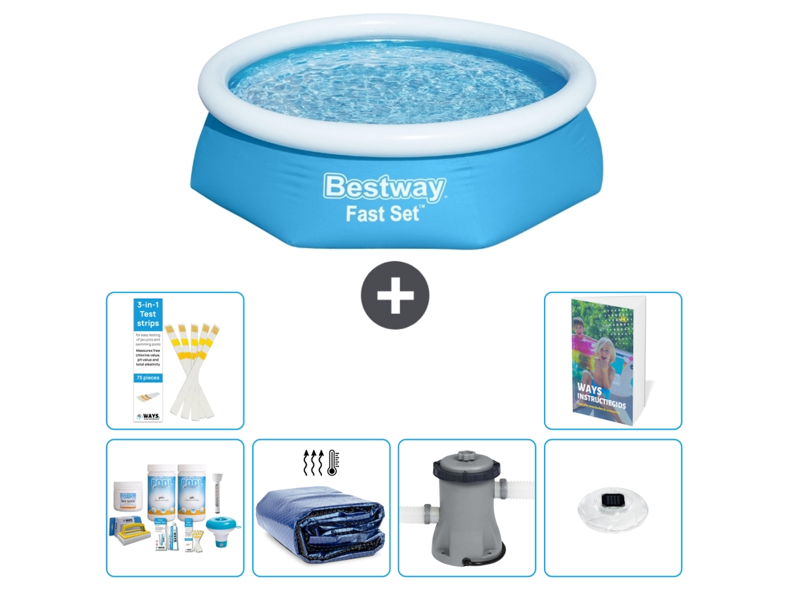Bestway Piscina Bestway Fast Set Redonda - 244x61 Cm - 7-peças S160