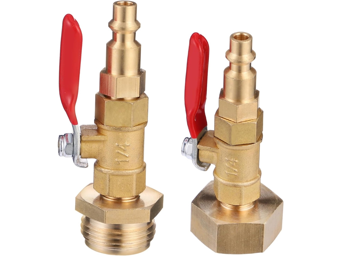 Conjunto De 2 Adaptadores Rápidos Winterize Com Válvula Conectora