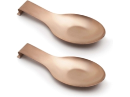 Suporte de Colher de Aço Inoxidável para Cozinha Resistente À Corrosão Tamanho Grande para Fogão e Balcão Cor Cobre