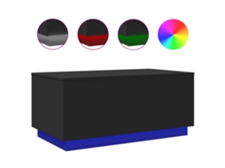 Mesa de Centro com Luzes Led 90x50x40 Cm Preto MAISON EXCLUSIVE