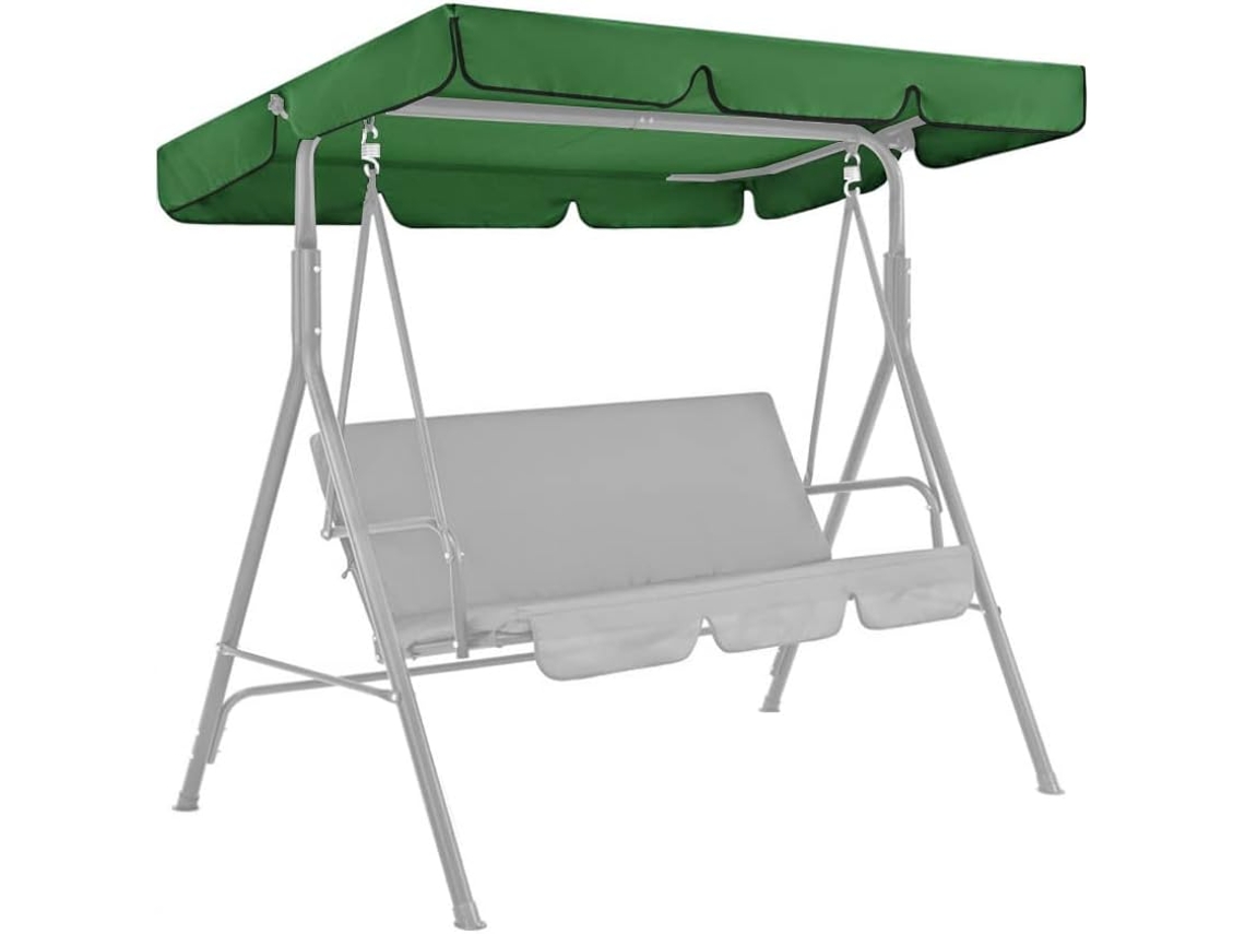Capa Para Balanço, Capa Para Balanço De Jardim Externo, Cobertura Para Balanço Com 3 Assentos (verde, 164 X 114 X 15 Cm)