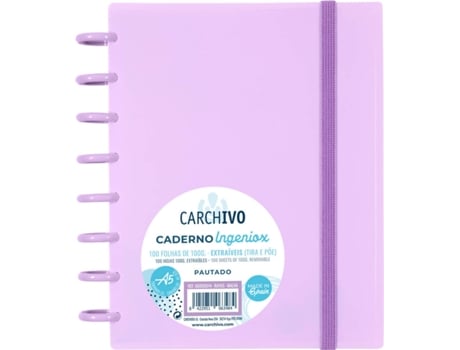 Caderno INGENIOX Roxo (A5 - Pautado - 100 Folhas)