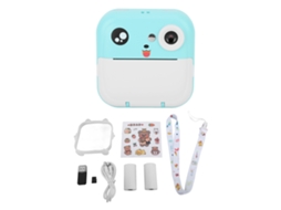 Ats câmera Instantânea Hd para Crianças com Batseria Longa, Frontal e Traseira, Brinquedo Presente Azul