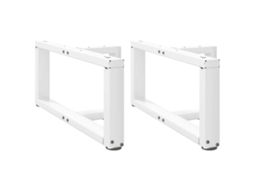 Vidaxl Pés Para Mesa De Centro Em Forma De T, 2 Peças, Branco, 60x25x(30-31) Cm, Aço