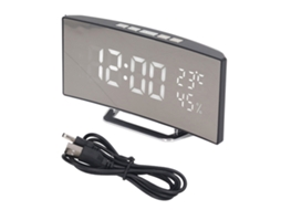 Relógio Digital Led com 3 Níveis de Brilho Alimentação Usb/Bateria Espelho NEVEANCE