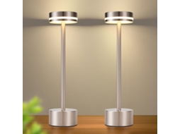 Nettlife Candeeiro De Secretária Led Sem Fios, Alimentado Por Bateria, Regulável, Recarregável Por Usb-c, Sensível Ao Toque, 31,5 Cm