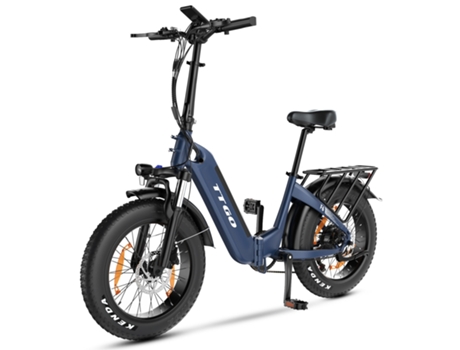 E Bike Ttgo F6 Motor 250w Bateria 36v25ah Pneus De 20 Polegadas Freios A Disco Hidráulicos Azul