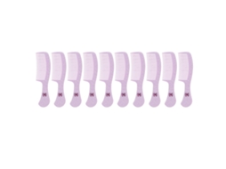 2026 10 Pentes de Dentes Largos Antiestáticos com Borda Redonda Ergonômico Portátil para Penteado de Cabelo Roxo