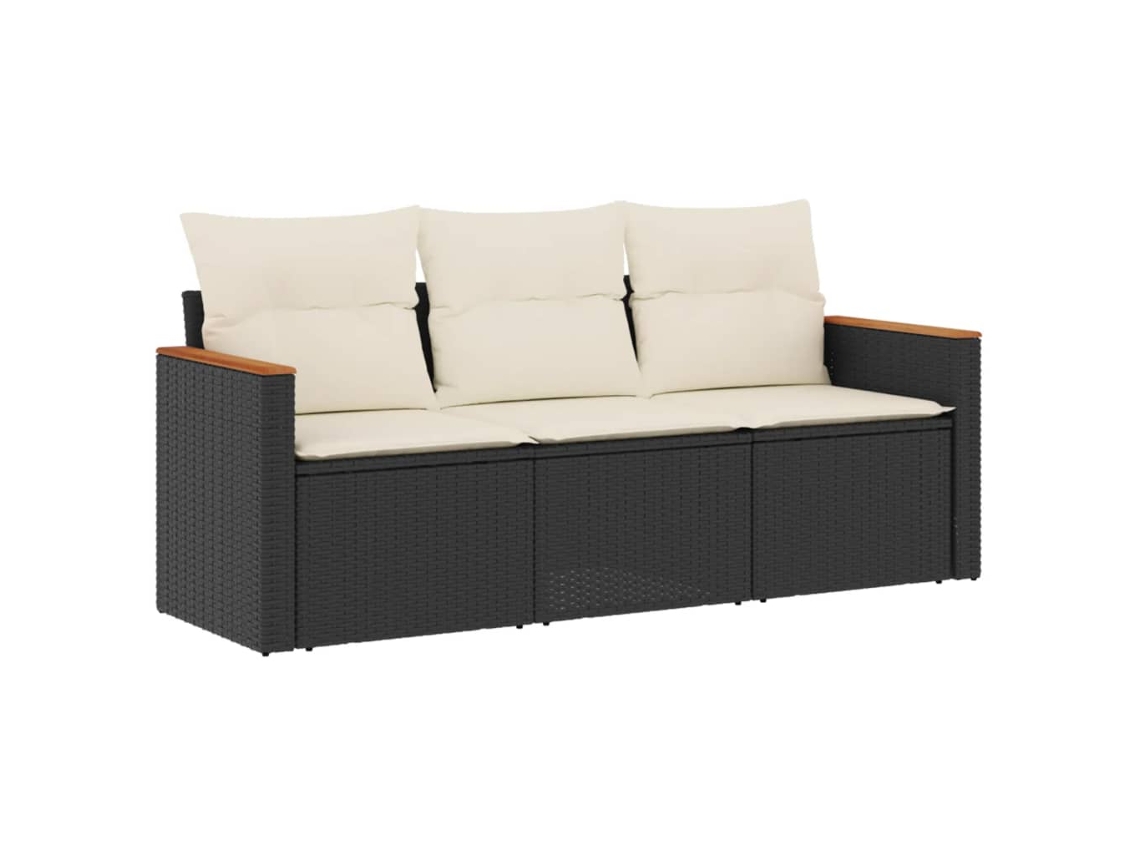 Garden Sofa Set, Garden Sofa Sets Vidaxl Preto Rattan / Vime (n/a)