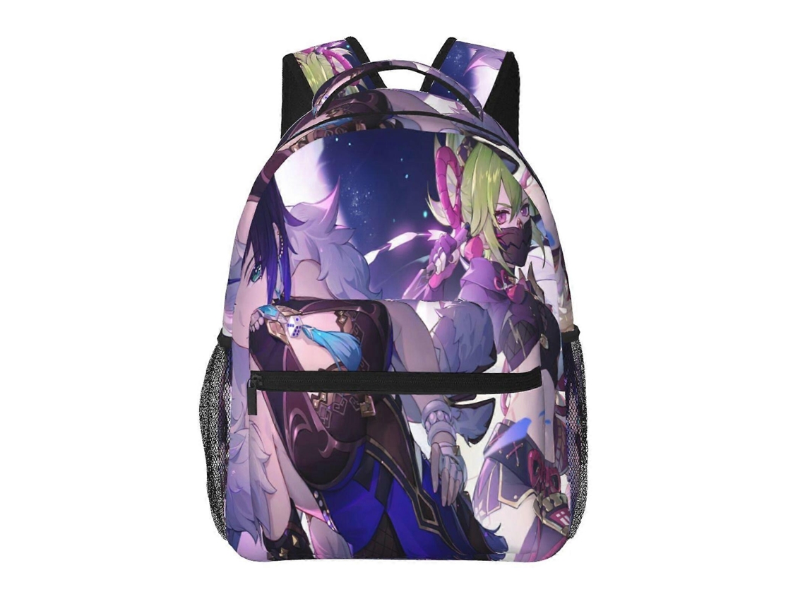 Mochila De Estudante Genshin Impact J183, Durável E Leve, Com Alça De Ombro Impermeável E Respirável. Olysi Shop