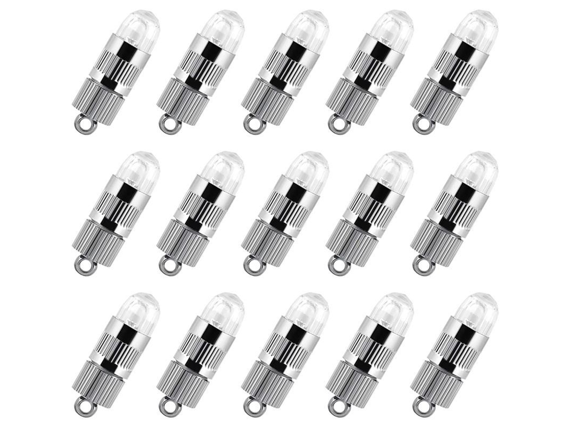 Luzes Led Mini com Bateria para Lanternas Balões Decoração de Festas Branco Quente (15 Unidades) | S/MARCA