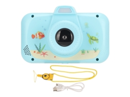 câmera Digital Infantil Selfie Hd com Tela 3,5 Polegadas Brinquedo para Meninas 3 10 Anos Azul