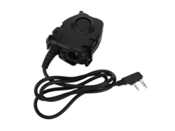 Adaptador Mali PTT para rádio walkie talkie, com fio e fone de ouvido