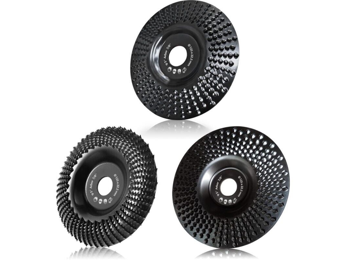 Disco De Corte Para Madeira, 3 Peças, 125 Mm, Para Esmerilhadeira Angular, Para Desbaste