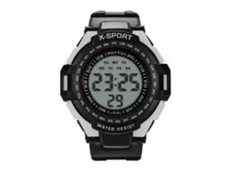 Relógio esportivo eletrônico masculino, estilo outdoor, visor digital, ideal para presente, branco