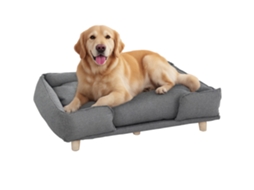 Sofá para Pets com Estofados Removíveis Cinza Escuro S/MARCA