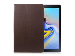 Capa de couro sintético com suporte para Samsung Galaxy Tab A 10.5, cor café