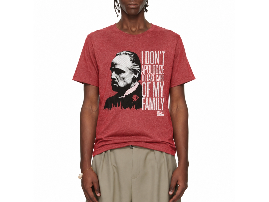 Rockinstone Godfather No Apologies Heather Red Adult T-shirt Size:xxxl