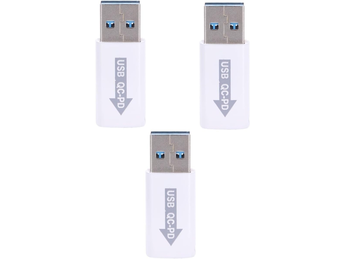 Conjunto de 3 Adaptadores Usb c para Carregadores de Celular Essencial para Carregamento Rápido SFUSHOS