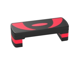 Step aeróbico, altura ajustável em 3 níveis (10/15/20 cm), equipamento de ginástica para uso doméstico, estrutura em aço com capacidade de carga de 150 kg.