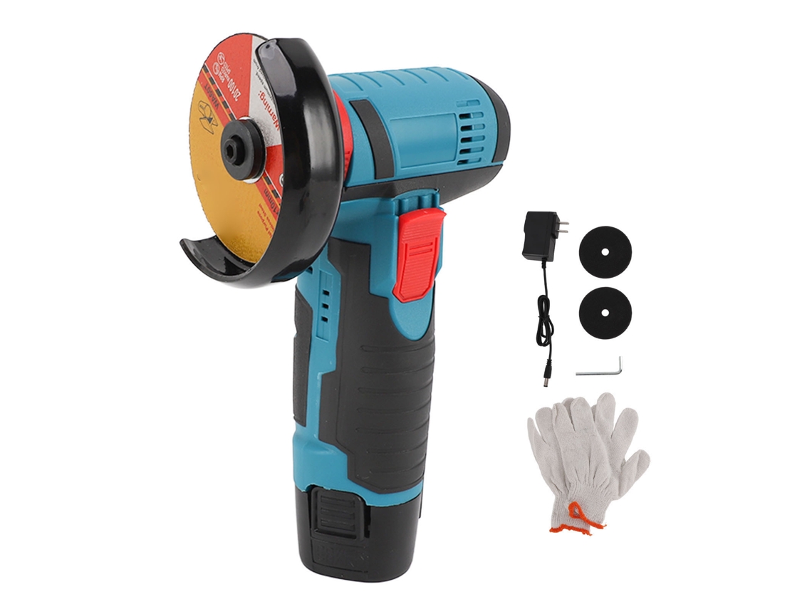 Lixadeira Angular Mini com 2 Discos de Corte 12v Bateria 1500mah 19500rpm Primerox S/MARCA