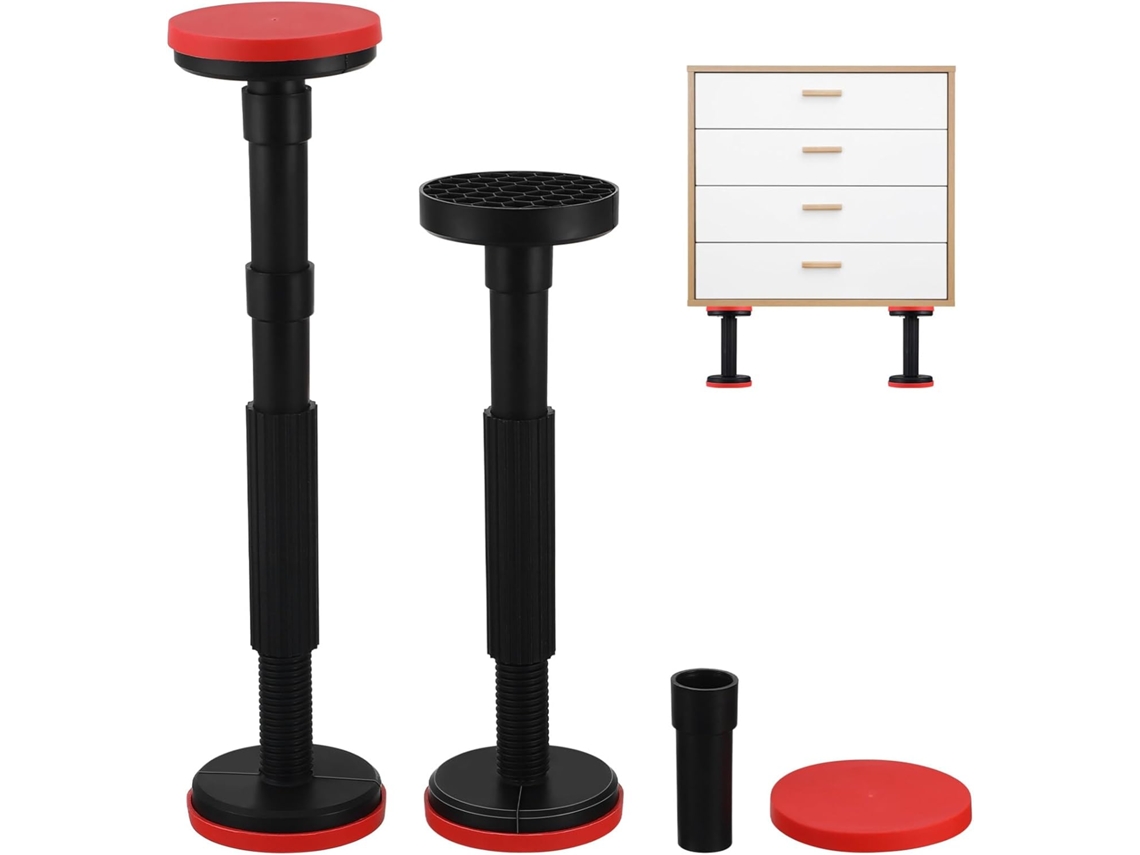 Conjunto De 2 Elevadores De Móveis Ajustáveis Para Cama, Mesa E Escrivaninha