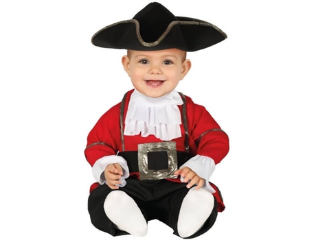 Fato de Bebé DISFRAZZES Pirata Vermelho (Tam: 12 a 24 meses)