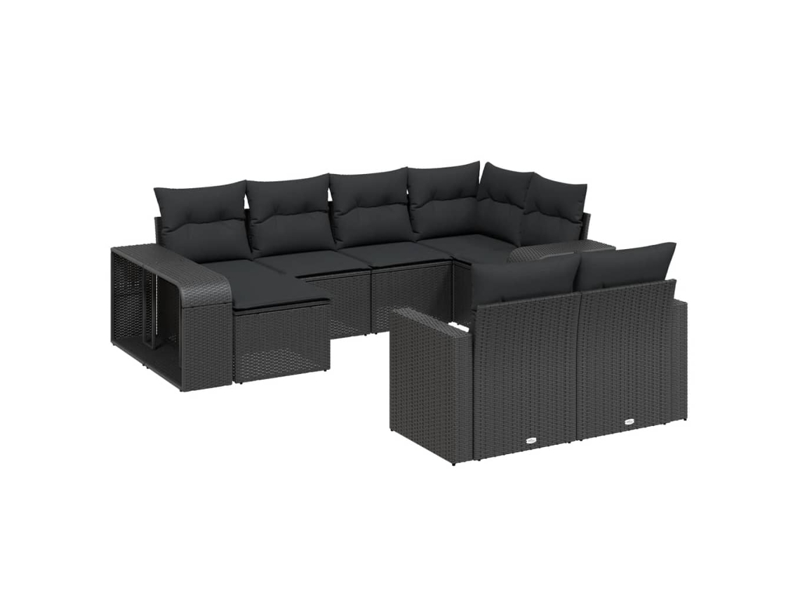 Garden Sofa Set, Garden Sofa Sets Vidaxl Preto Rattan / Vime (n/a)