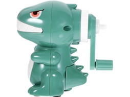 Apontador de Lápis Manual Ajustável em Formato de Dinossauro Verde em Plástico, para Material Escolar CHABERLU