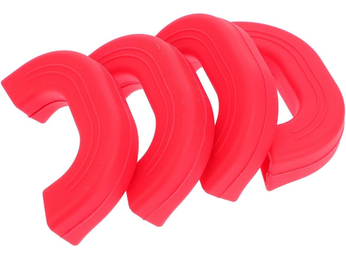 Capas De Silicone Vermelhas Para Panelas, Conjunto De 4 Unidades, Com Isolamento Térmico.