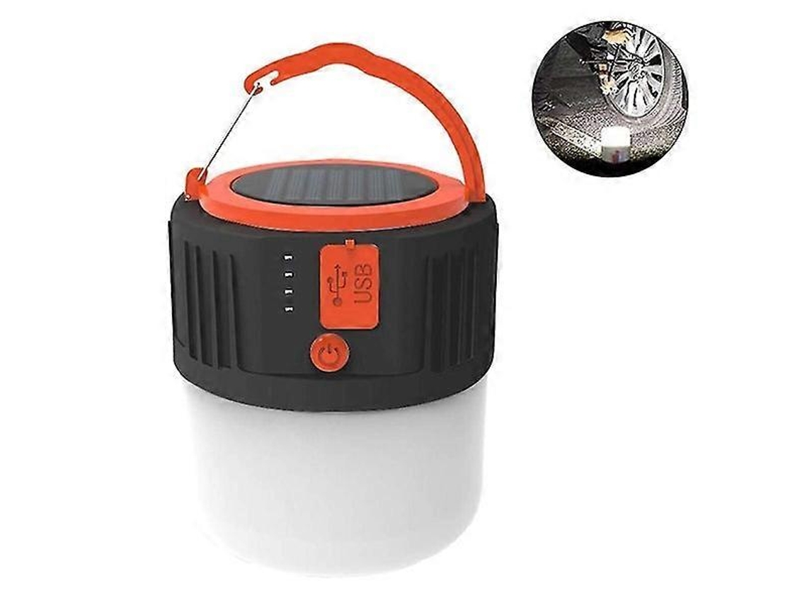 Lanterna De Acampamento Solar Led Bran, Lanterna De Acampamento Recarregável Solar E Usb, À Prova Dágua Olysi Shop